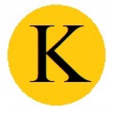 Бусины с буквами золотистые K